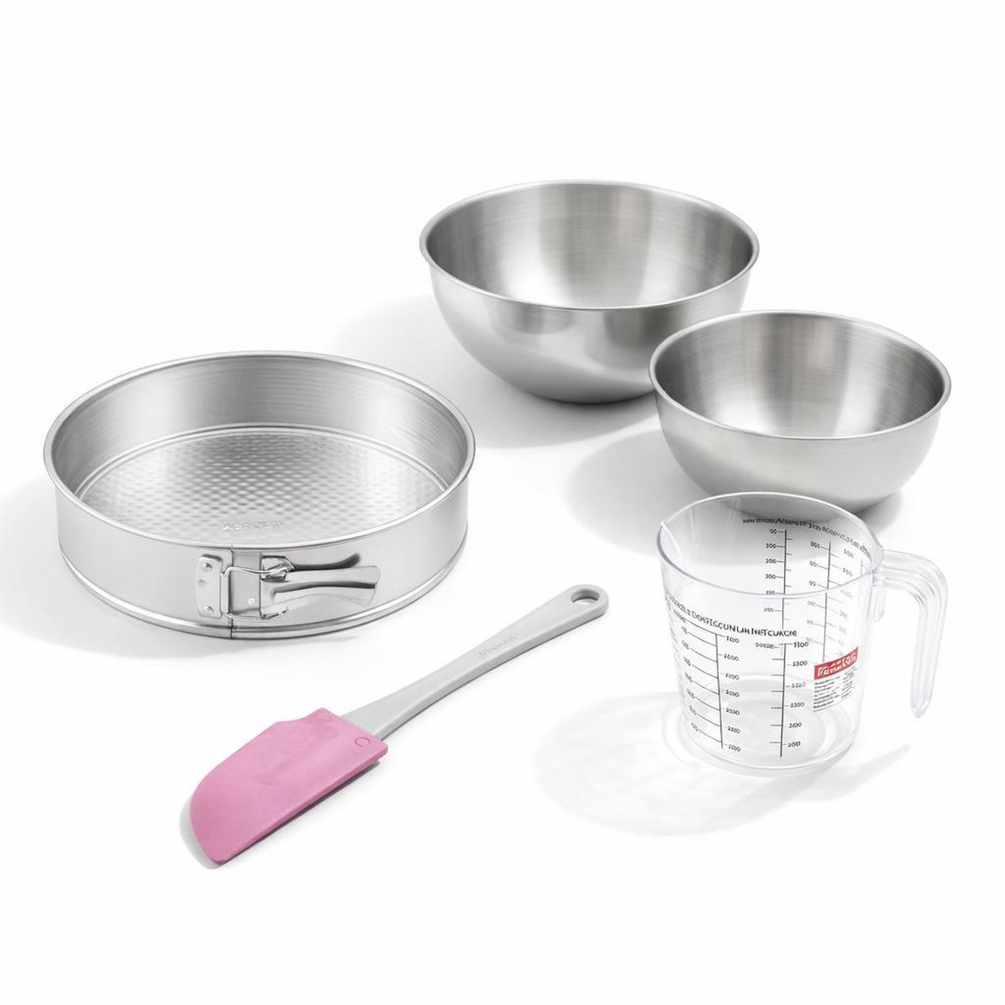ZENKER Set de 5 ustensiles de pâtisserie moule à gâteaux bols spatule et verre doseur zenker silver