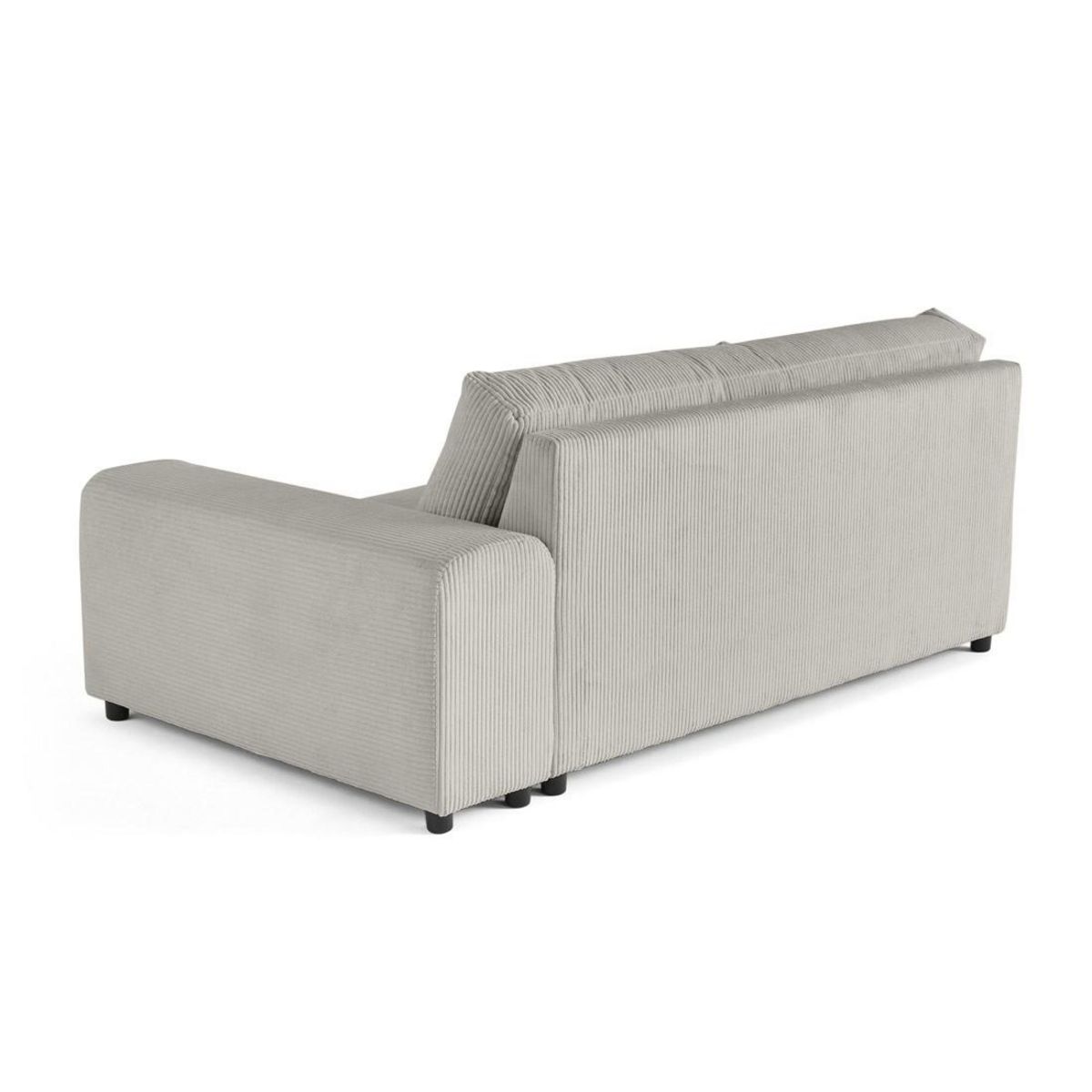 LISA DESIGN Garance - module d'assise 3 places avec accoudoir droit - en velours côtelé