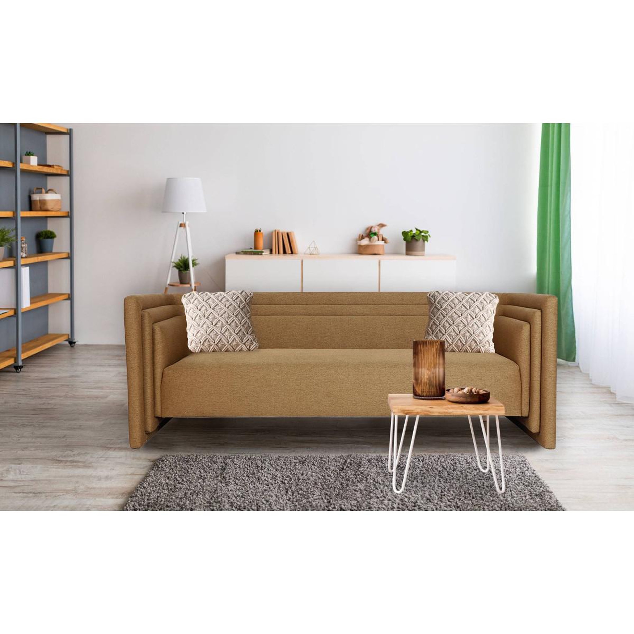 Voir la diapositive 6 : Paris Prix Canapé 3 places design  cubia  230cm taupe