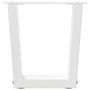 Voir la diapositive 5 : VIDAXL Pieds de table a manger forme V 2pcs blanc 30x(30-31,3)cm acier