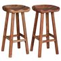 Voir la diapositive 3 : VIDAXL Tabourets de bar lot de 2 bois d'acacia massif