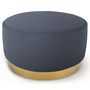 Voir la diapositive 1 : Paris Prix Pouf Rond en Velours Design  Minnie  75cm Gris