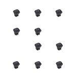 EMUCA SRL Lot de 10 interrupteurs à encastrer D21x21 -  Plastique -  Noir