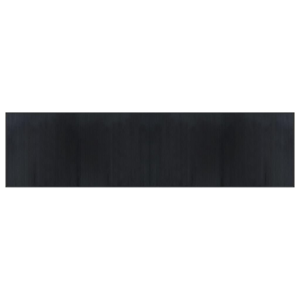 VIDAXL Tapis rectangulaire noir 100x400 cm bambou