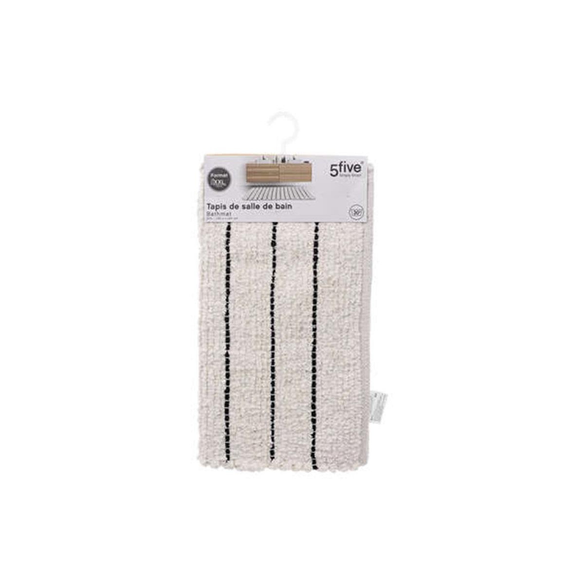 Voir la diapositive 4 : FIVE Tapis de salle de bain  microfibre  50x120cm beige
