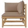 Voir la diapositive 4 : VIDAXL Salon de jardin 2 pcs avec coussins taupe bambou