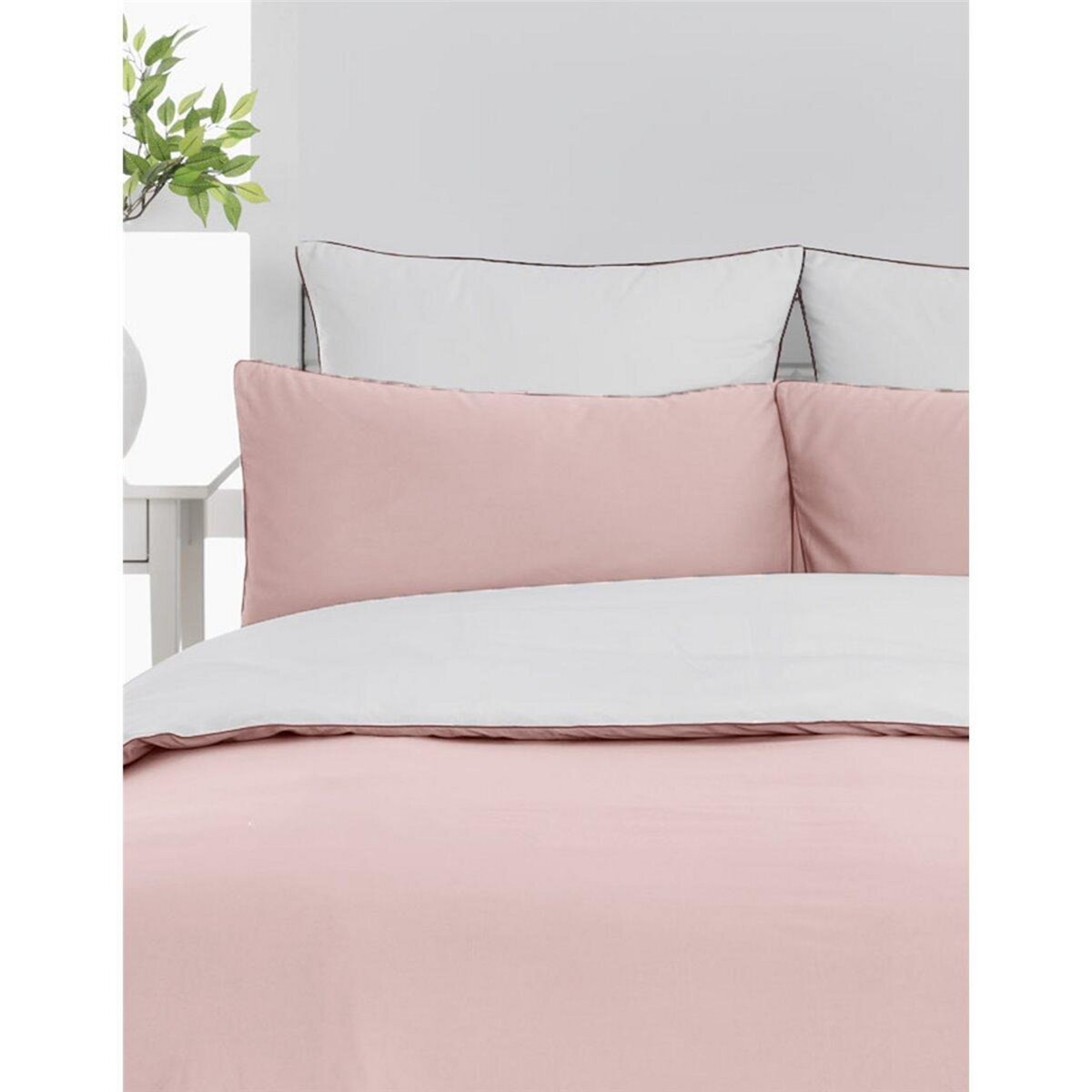Sensei Maison Lot de 2 taies d'oreiller bicolores en percale coton DOZMARY