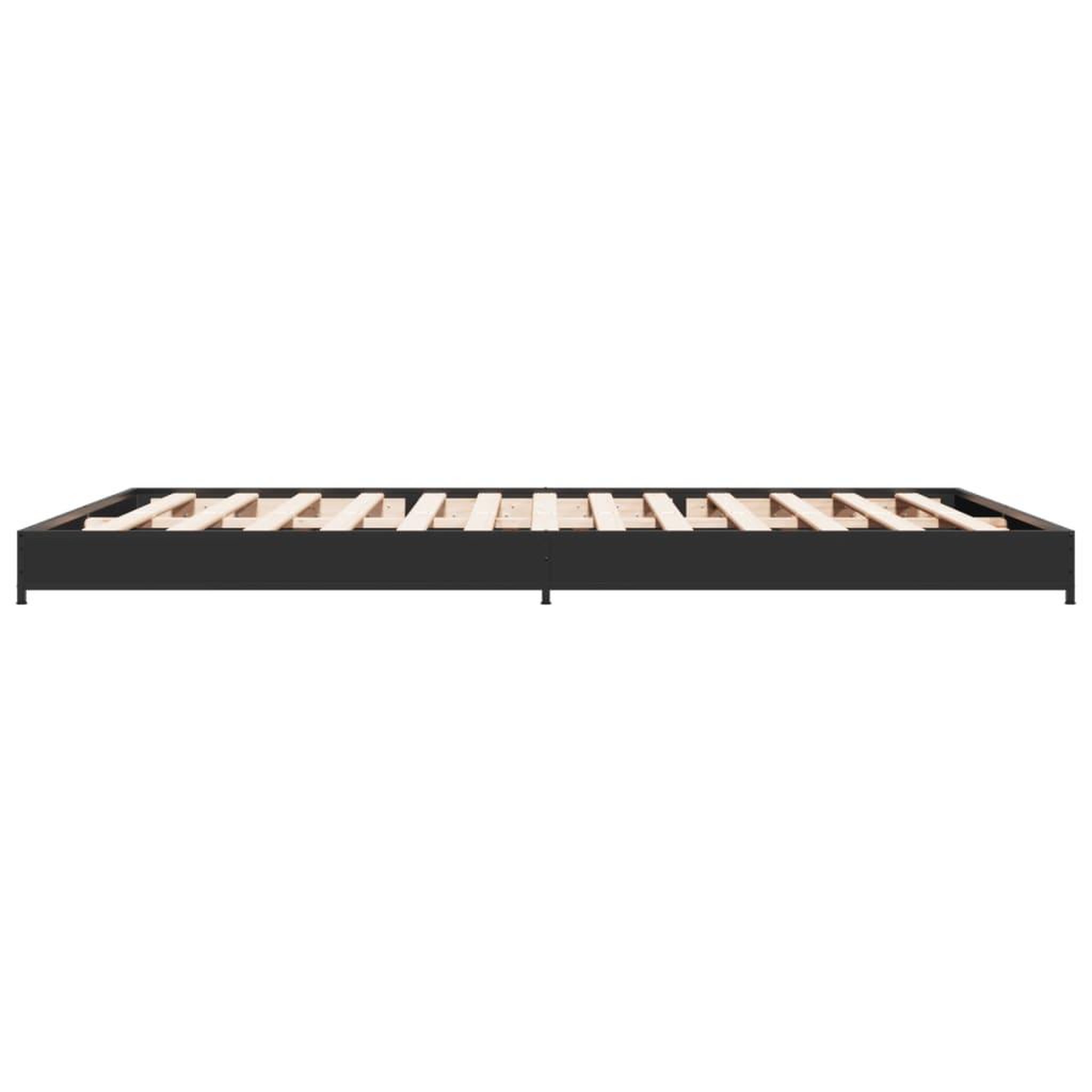 Voir la diapositive 5 : VIDAXL Cadre de lit sans matelas noir 135x190 cm