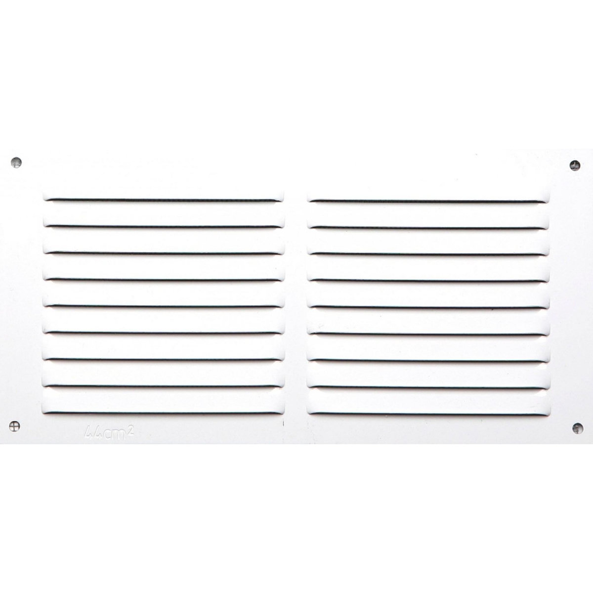 CENTRALE BRICO Grille d'aération aluminium laqué, L.10 x l.20 cm