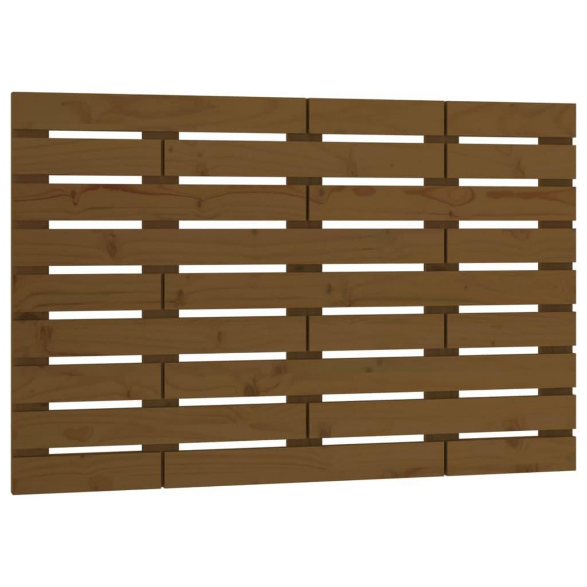 VIDAXL Tete de lit murale Marron miel 106x3x63 cm Bois massif de pin