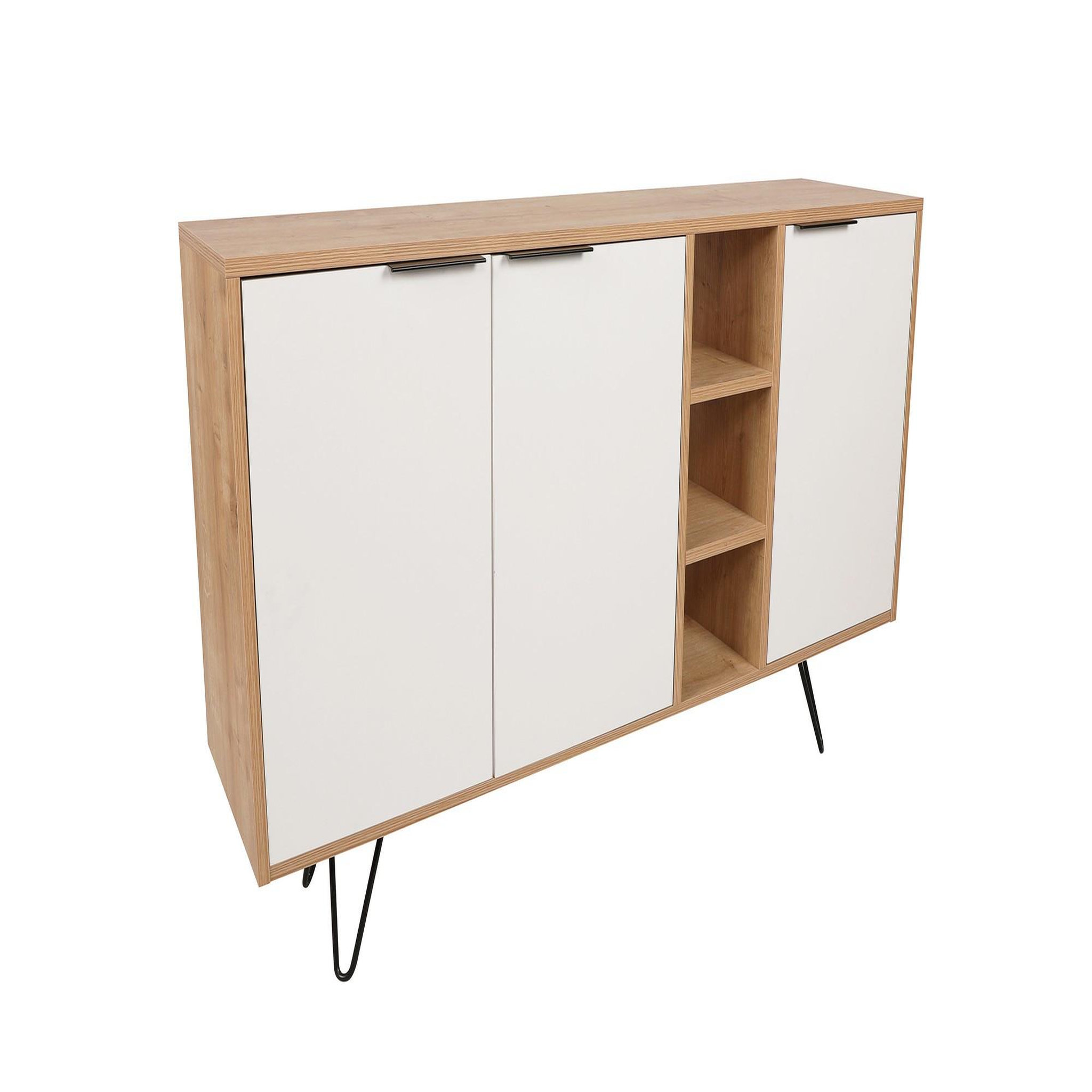 Habitat et Jardin Buffet en bois  Clara  - 142 x 36 x 83 cm - Blanc