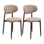 Voir la diapositive 1 : LISA DESIGN Eddie - lot de 2 chaises en tissu texturé - pieds en acier effet bois
