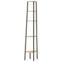 Voir la diapositive 5 : VIDAXL Etagere d'angle 5 niveaux Marron clair et noir 45,5x31,5x180 cm
