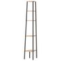 Voir la diapositive 5 : VIDAXL Etagere d'angle 5 niveaux Marron clair et noir 45,5x31,5x180 cm