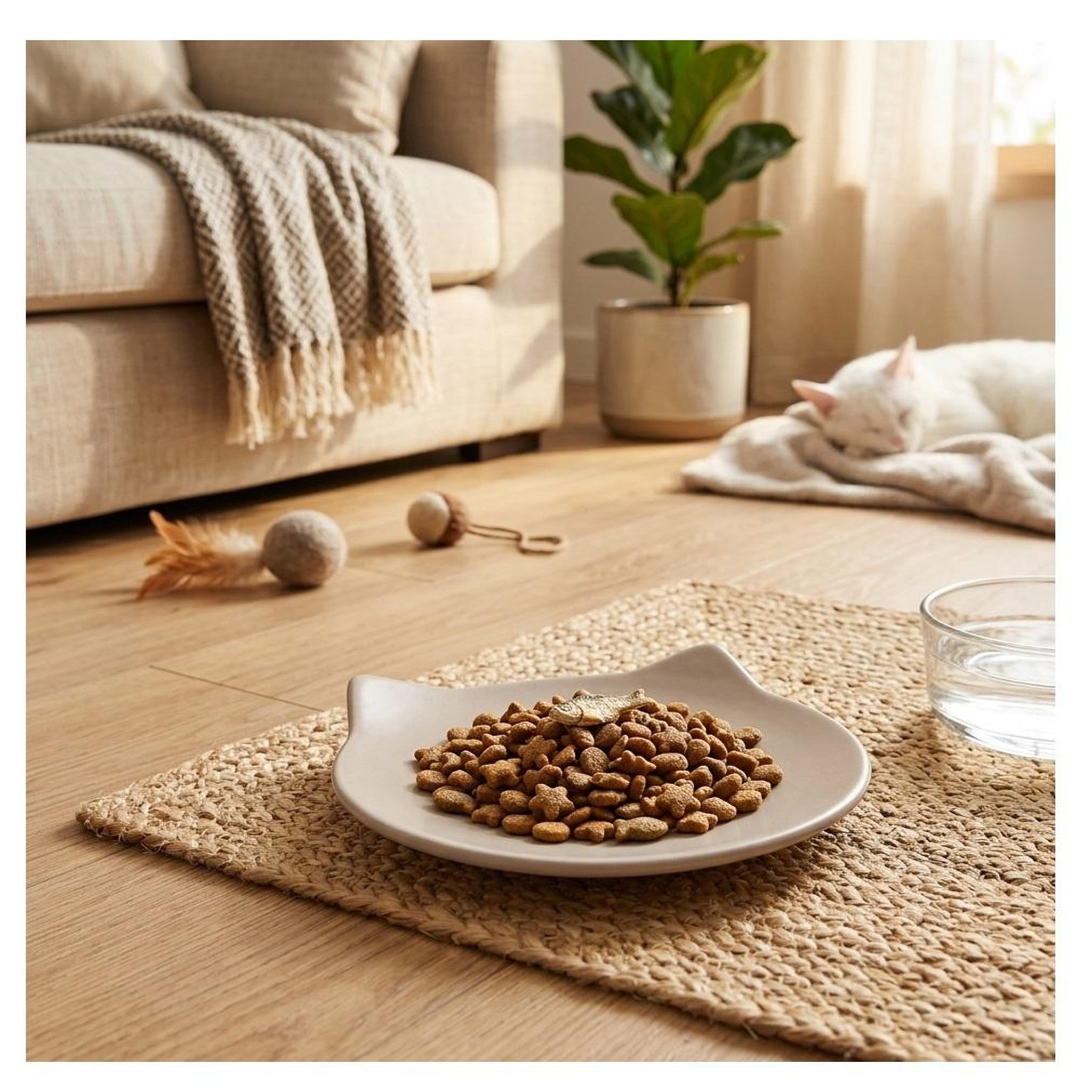 Voir la diapositive 2 : Eden Gamelle plat en céramique pour chat anti-stress filou