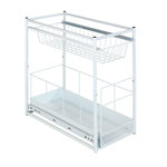 Wenko Rangement de tiroir coulissant Cuisine - 2 niveaux - Blanc