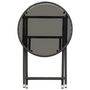 Voir la diapositive 4 : VIDAXL Table a the Noir 60 cm Resine tressee et verre trempe