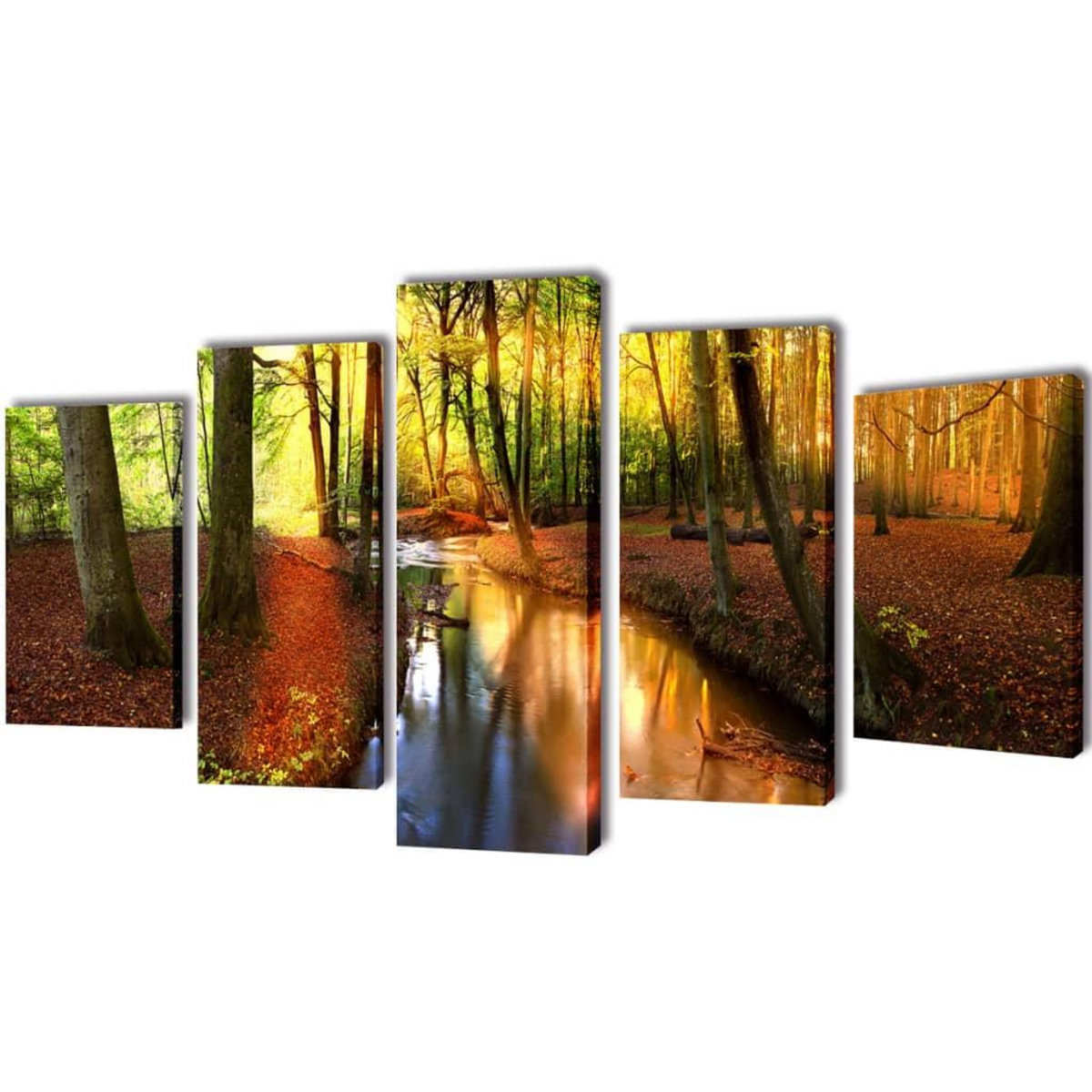 VIDAXL Set de toiles murales imprimees Foret 200 x 100 cm