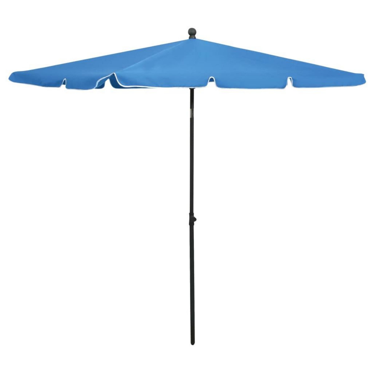 VIDAXL Parasol de jardin avec mat 210x140 cm Bleu azure