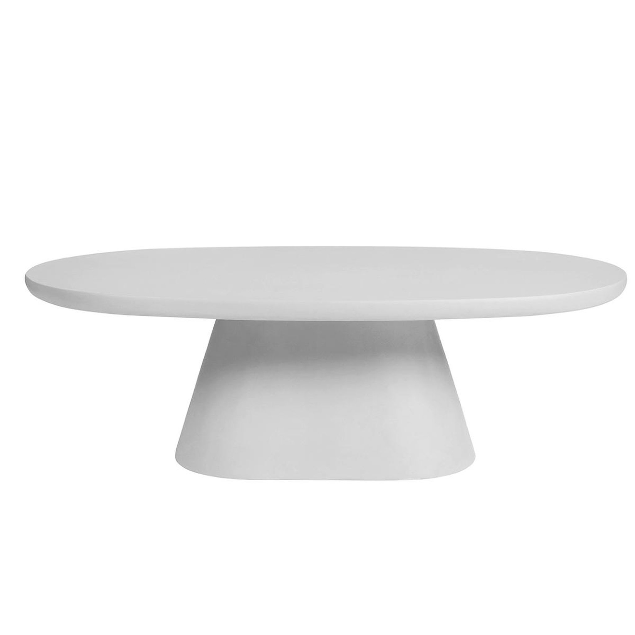 Voir la diapositive 6 : JLC KREATION Table de salon organique ovale en fibre de ciment 120cm rita
