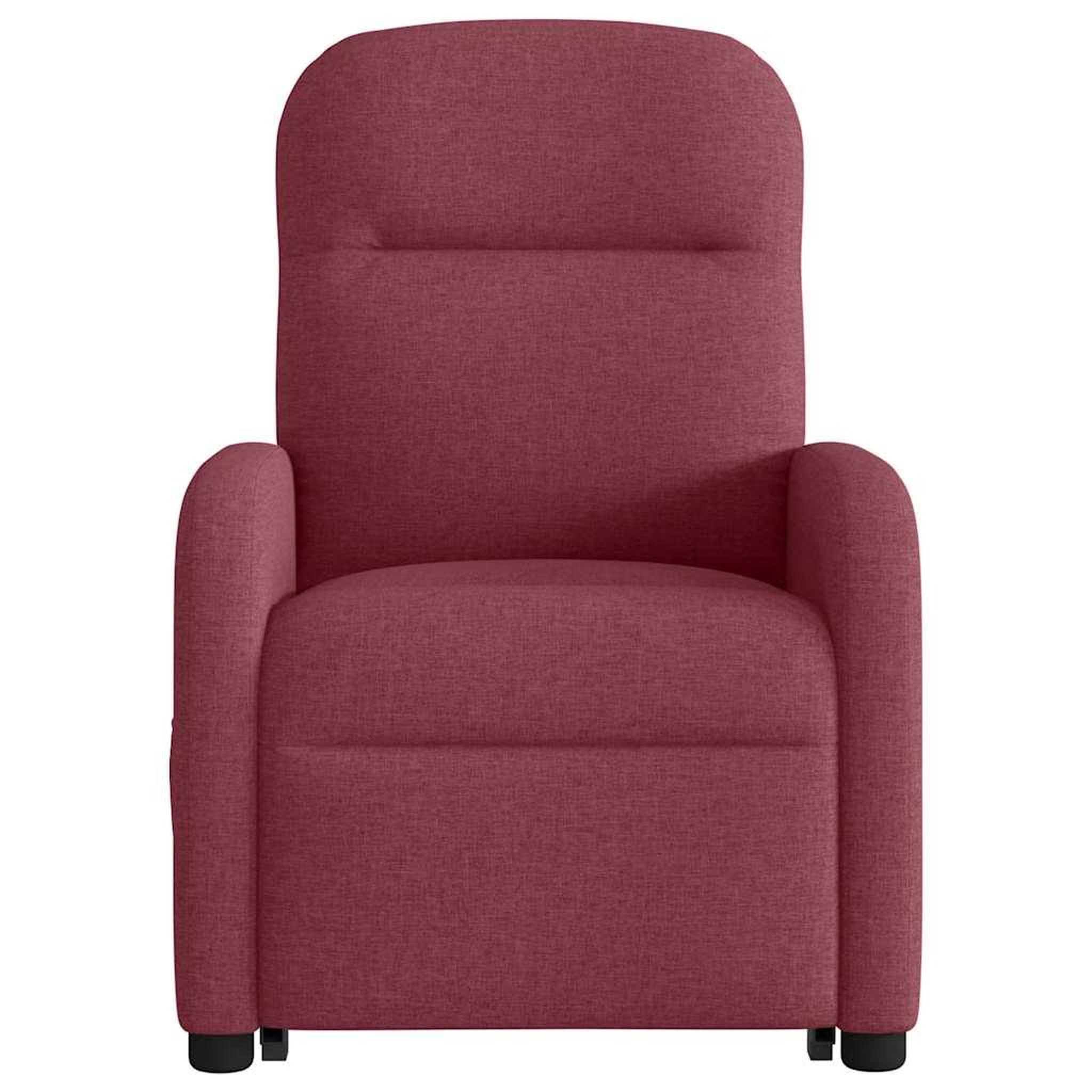 Voir la diapositive 5 : VIDAXL Fauteuil inclinable de massage electrique Rouge bordeaux Tissu