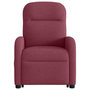 Voir la diapositive 5 : VIDAXL Fauteuil inclinable de massage electrique Rouge bordeaux Tissu