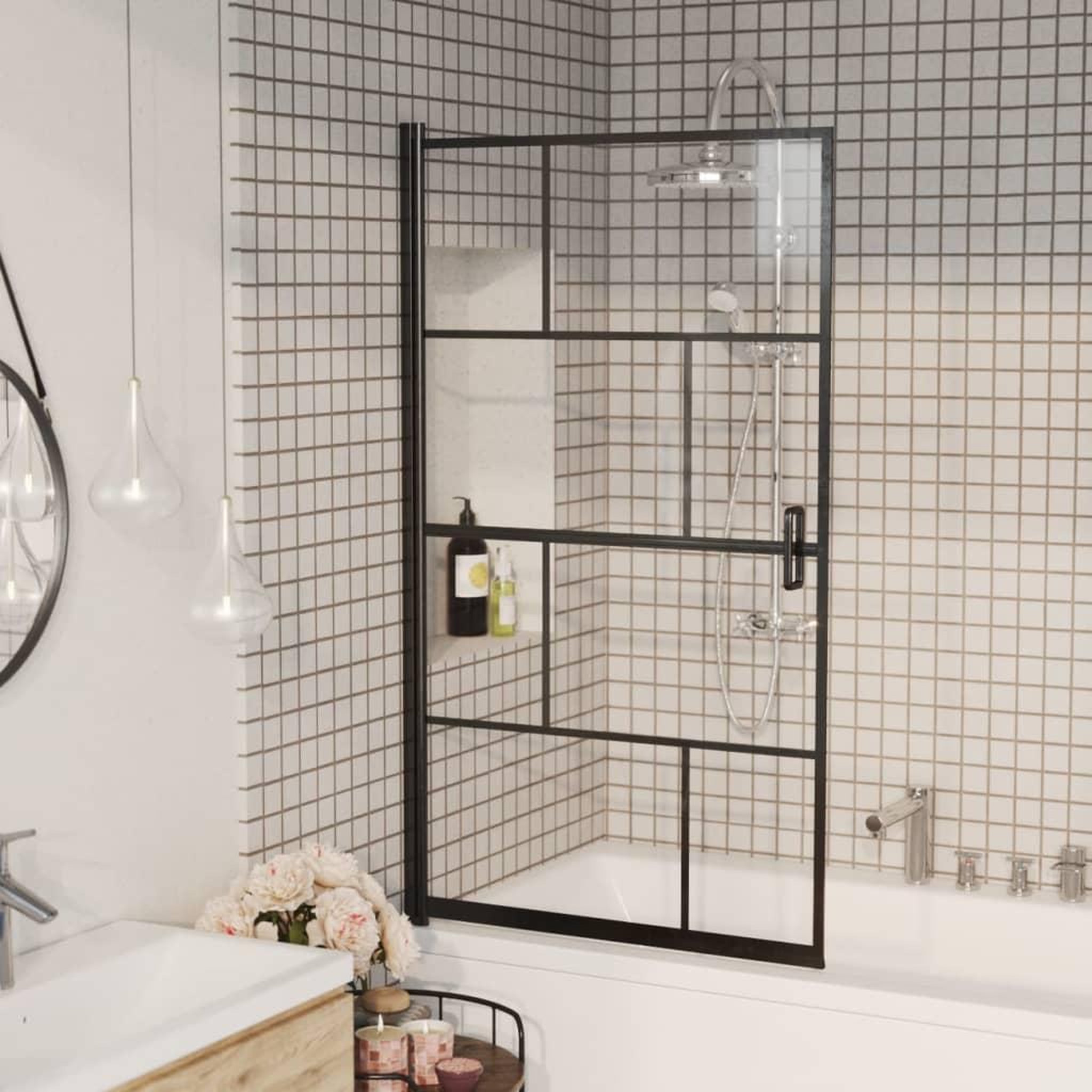 Voir la diapositive 1 : VIDAXL Cabine de douche ESG 80x140 cm Noir