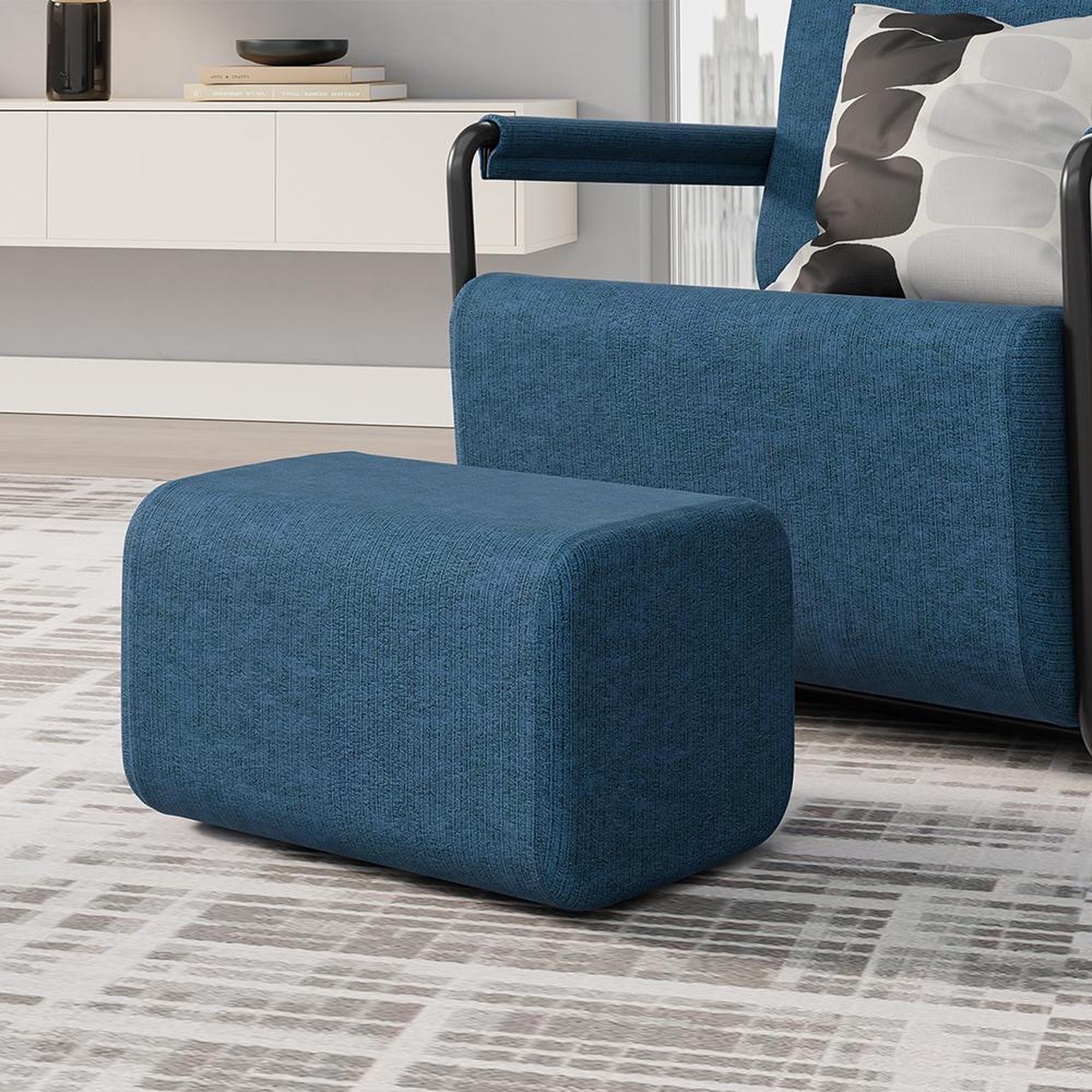 Voir la diapositive 6 : SOBUY Fauteuil lounge avec repose-pieds bleu foncé 59.5x67x78cm fst99-b