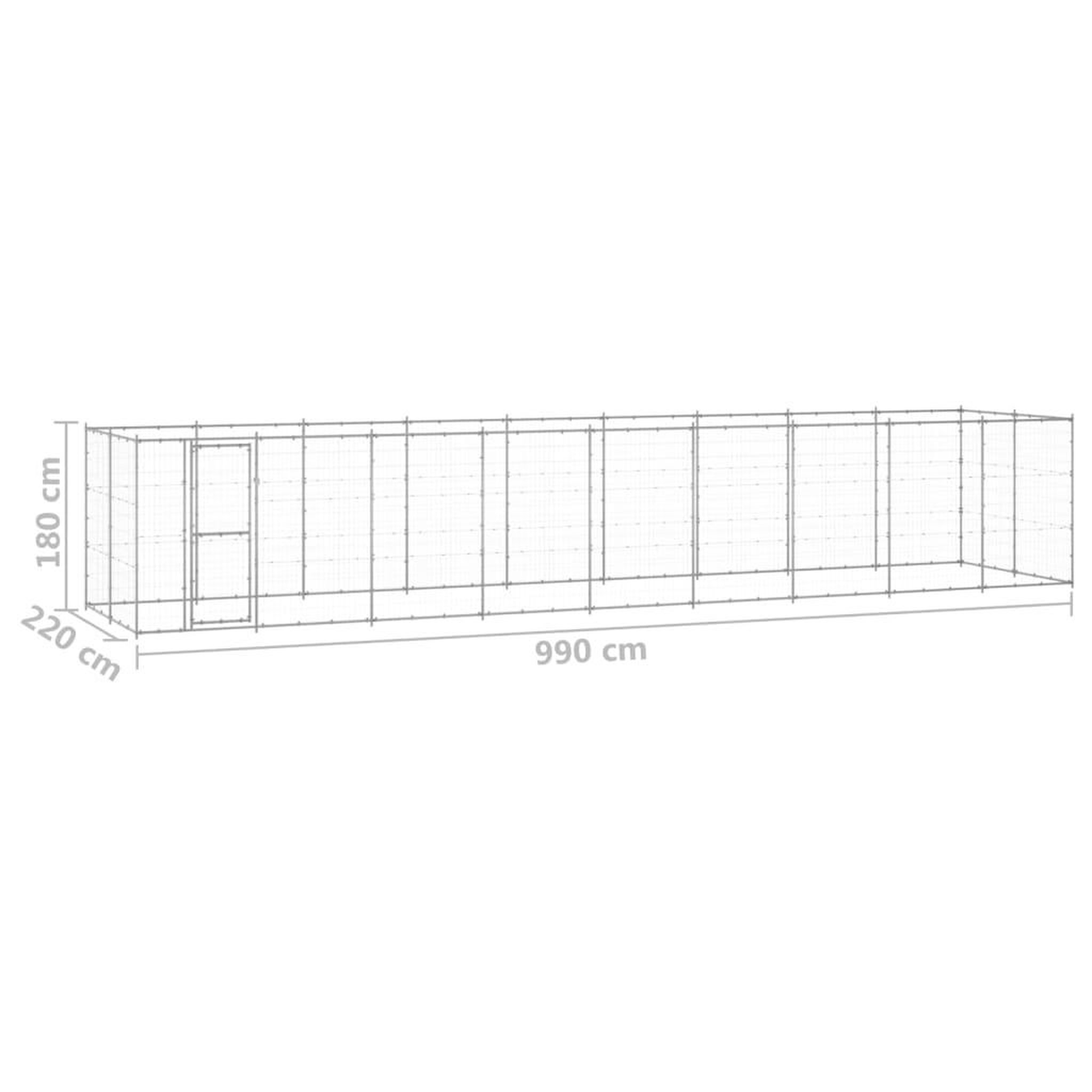 Voir la diapositive 6 : VIDAXL Chenil exterieur Acier galvanise 21,78 m²