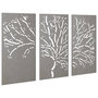 Voir la diapositive 3 : VIDAXL Decorations murales jardin 3 pcs 105x55 cm design d'arbre acier