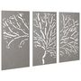 Voir la diapositive 3 : VIDAXL Decorations murales jardin 3 pcs 105x55 cm design d'arbre acier