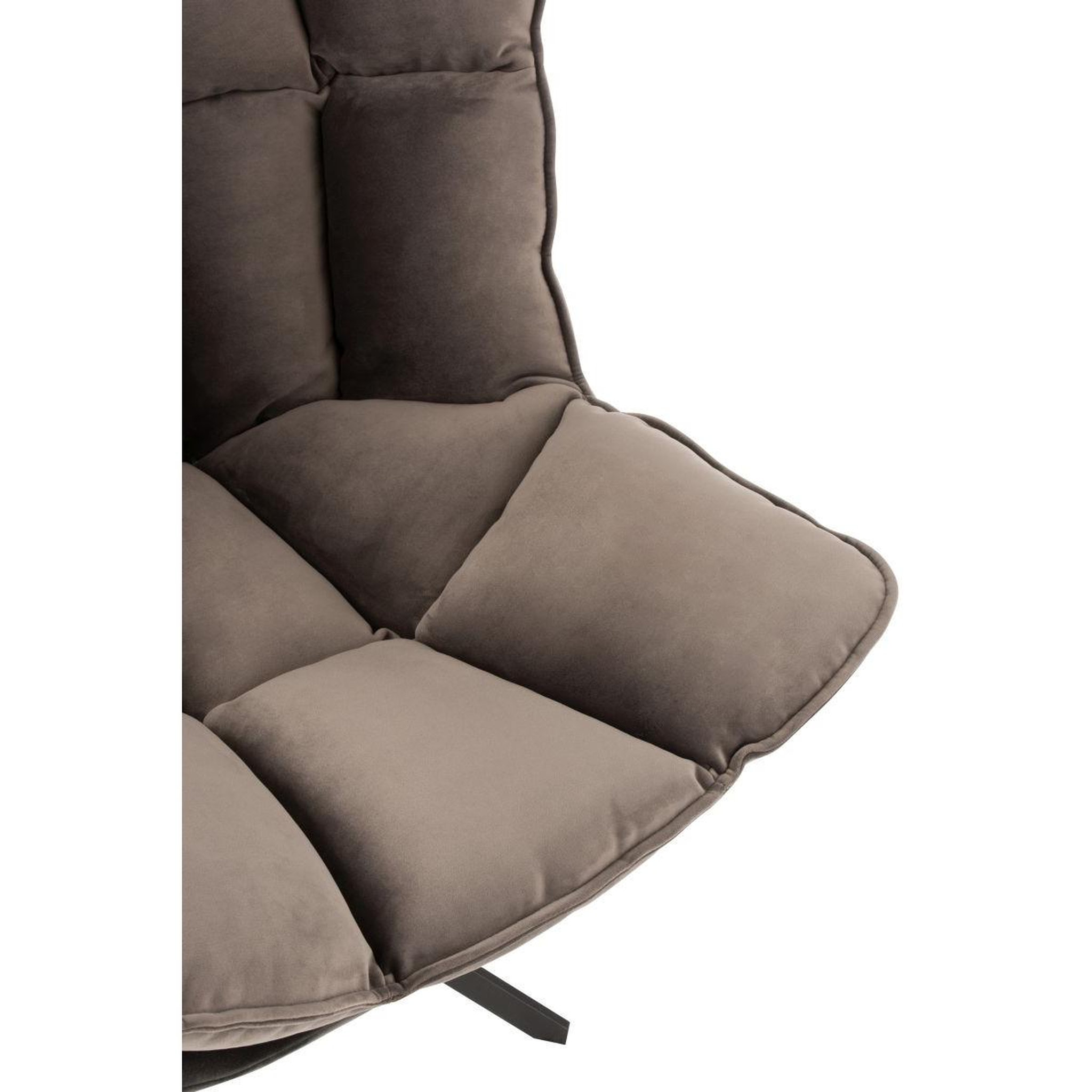 Voir la diapositive 6 : J-LINE Fauteuil Design Avec Coussin  Relax  92cm Gris