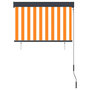 Voir la diapositive 4 : VIDAXL Store roulant d'exterieur 100x250 cm Blanc et orange