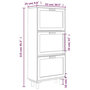Voir la diapositive 6 : VIDAXL Armoire a chaussures Marron 52x25x115cm Bois d'ingenierie/rotin