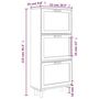 Voir la diapositive 6 : VIDAXL Armoire a chaussures Marron 52x25x115cm Bois d'ingenierie/rotin