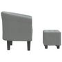 Voir la diapositive 4 : VIDAXL Chaise cabriolet avec repose-pied gris clair tissu