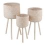 Voir la diapositive 1 : Paris Prix Lot de 3 Cache-Pots Design  Cuye  76cm Naturel
