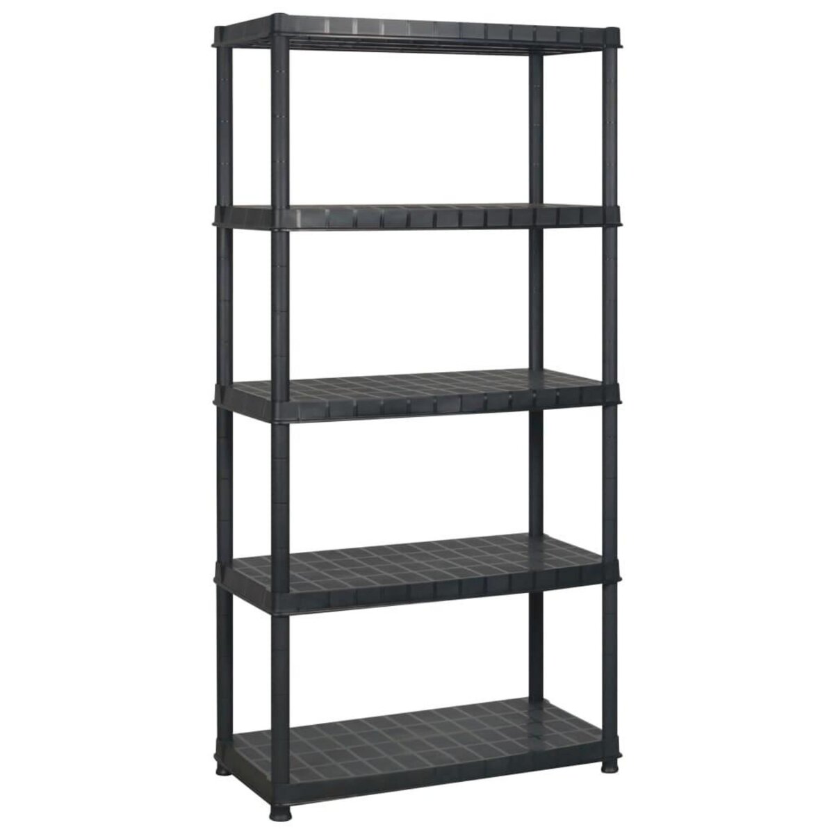 VIDAXL Etagere de rangement a 5 niveaux Noir 366x45,7x185 cm Plastique