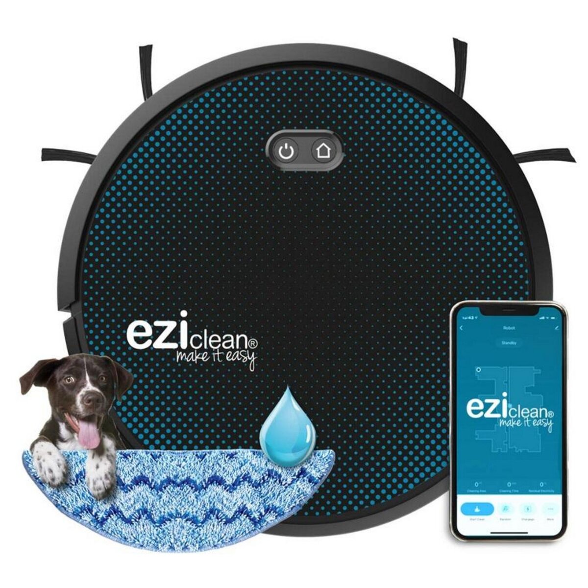 e.ziclean Aspirateur/laveur robot connecté - AQUACONNECTX550