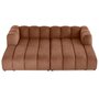 Voir la diapositive 4 : LISA DESIGN Debbie - canapé modulable droit 3 places avec double méridienne - assise profonde - en tissu texturé