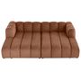 Voir la diapositive 4 : LISA DESIGN Debbie - canapé modulable droit 3 places avec double méridienne - assise profonde - en tissu texturé