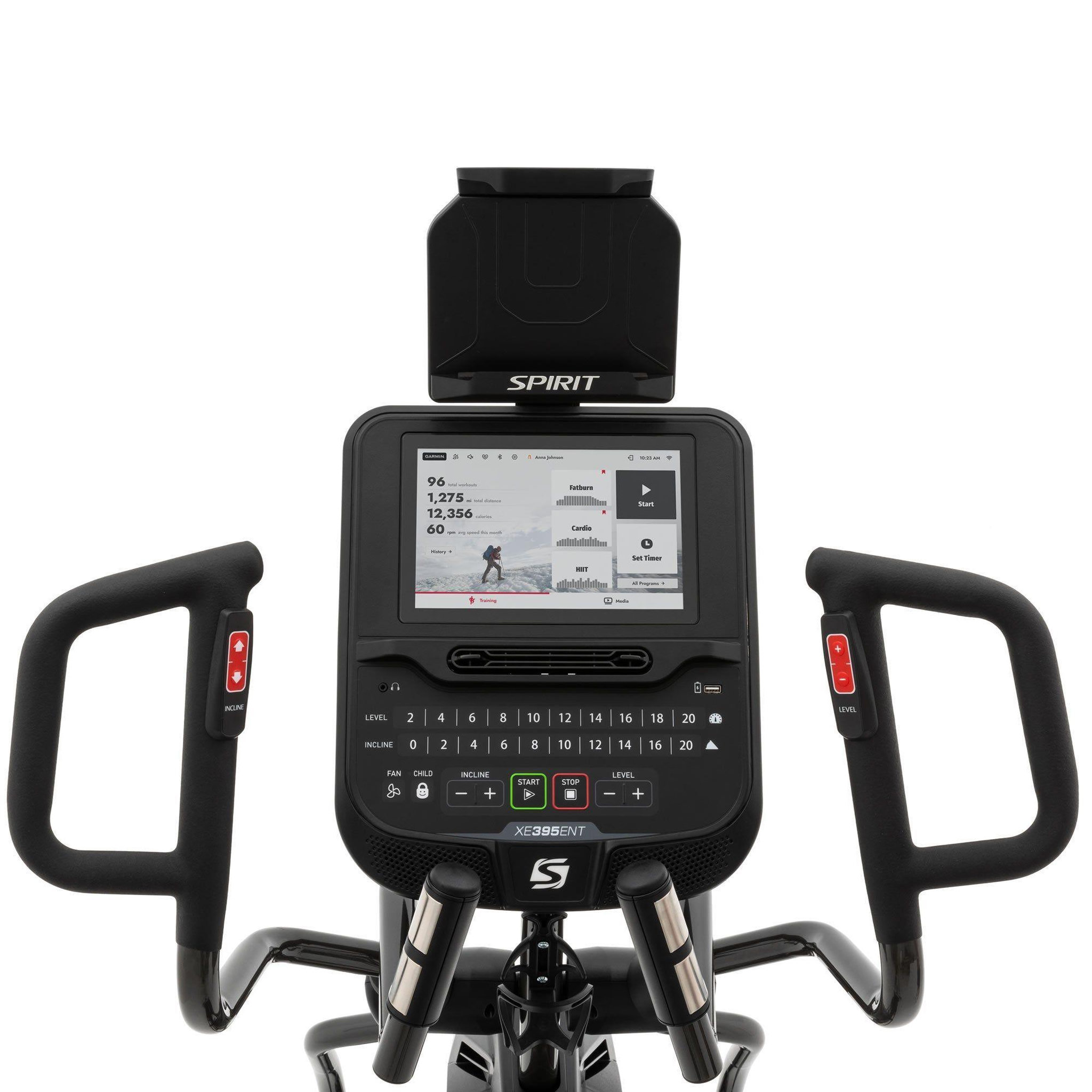 Voir la diapositive 3 : Spirit Vélo elliptique de fitness  - spirit - modèle xe395 ent - bluetooth/app - maison/appartement