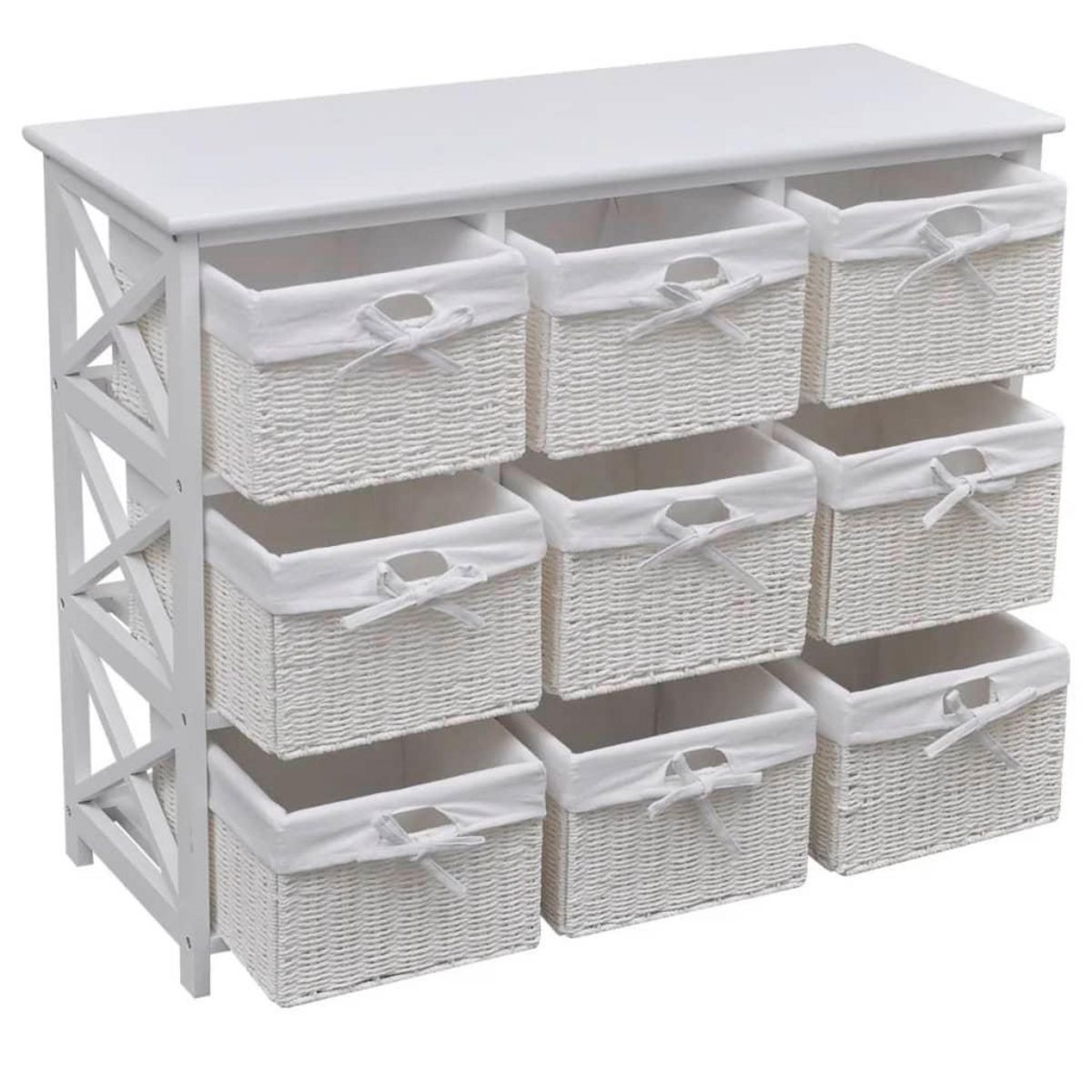 VIDAXL Armoire de rangement Blanc