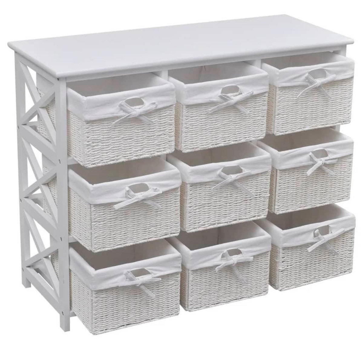 VIDAXL Armoire de rangement Blanc