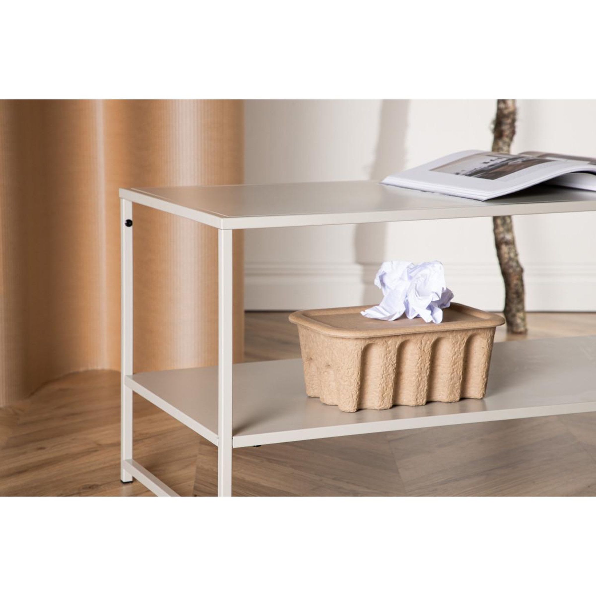 Voir la diapositive 4 : Paris Prix Table basse avec étagère  staal  102cm beige