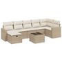 Voir la diapositive 2 : VIDAXL Salon de jardin avec coussins 8 pcs beige resine tressee