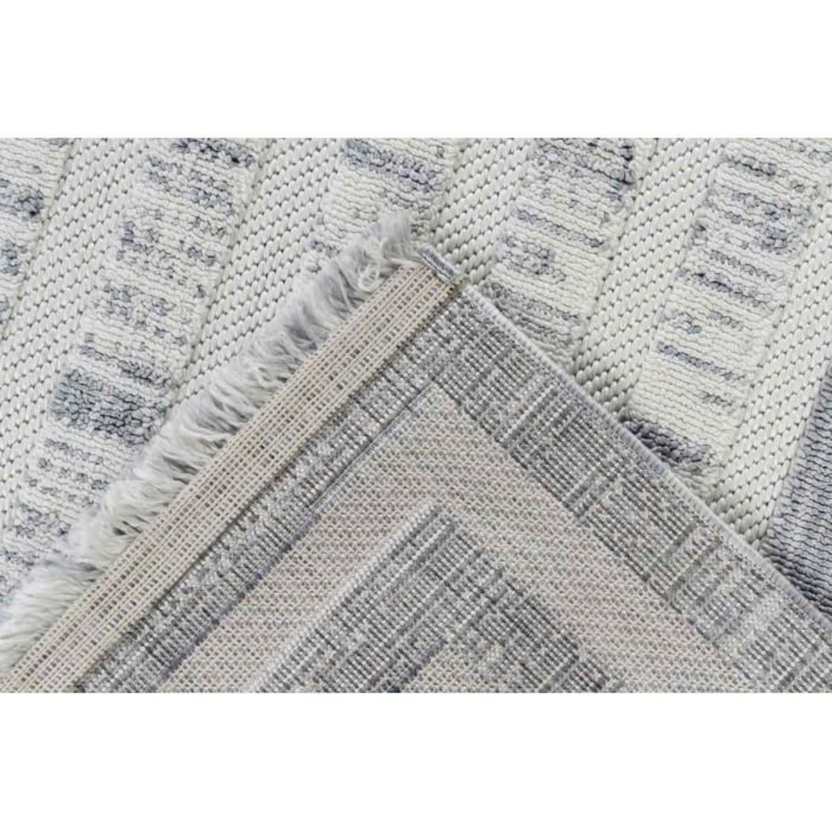 Paris Prix Tapis Tissé Géométrique  Sarai  Gris