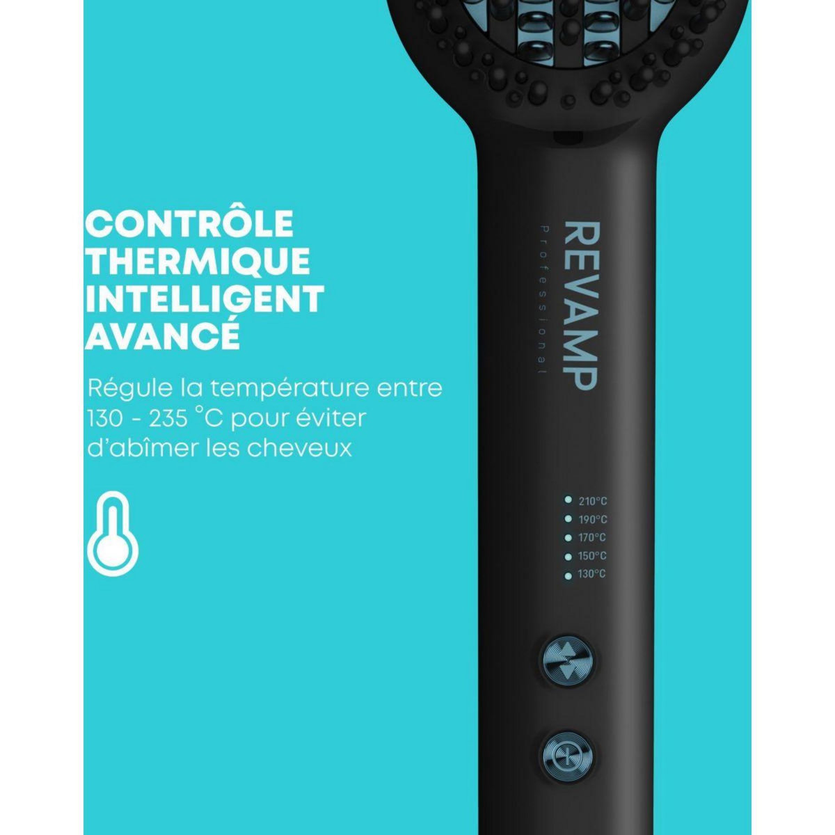 REVAMP Brosse chauffante lissante lissante Deepform Progloss