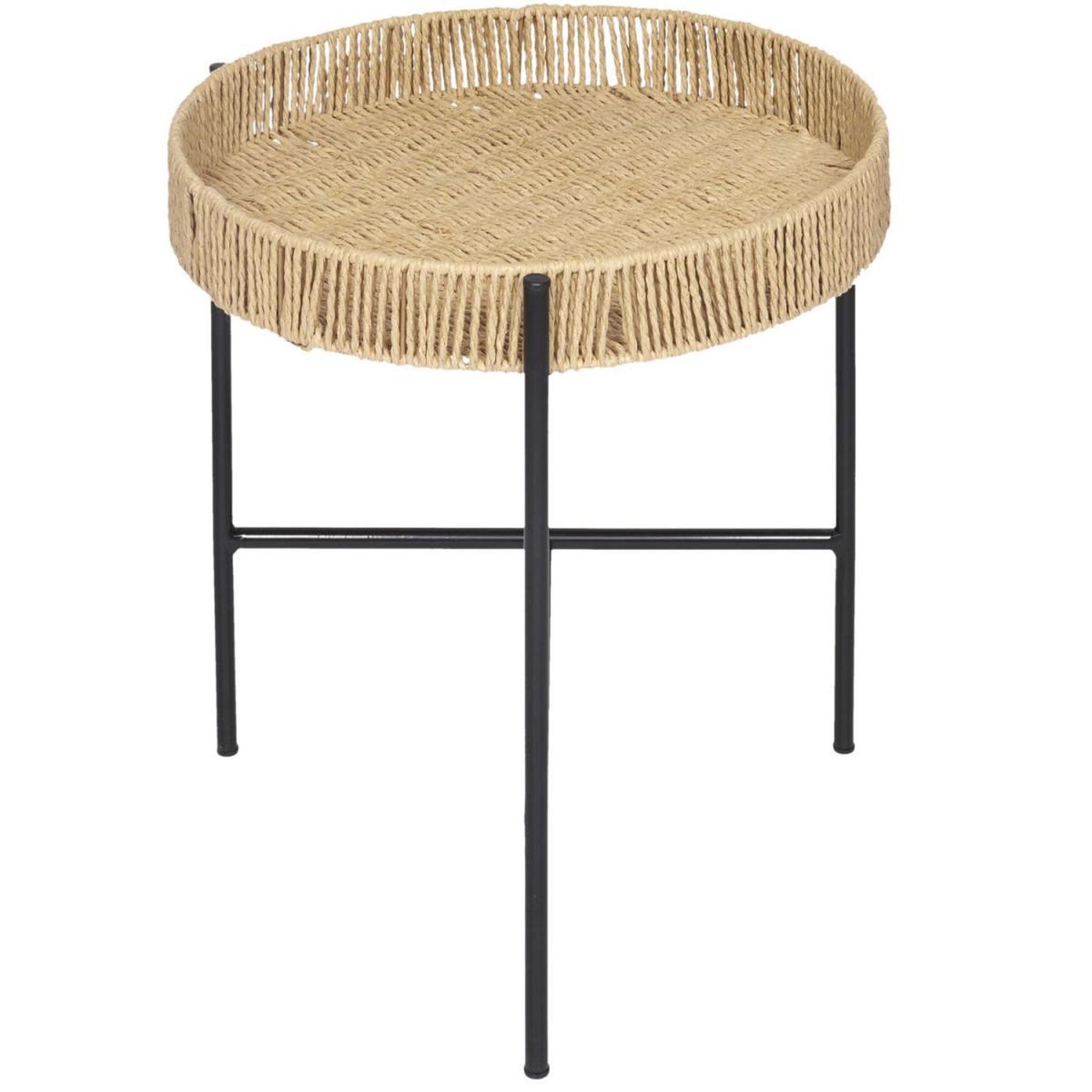 Voir la diapositive 3 : The Home Deco Factory Lot de 2 tables gigognes  pampa  42cm naturel