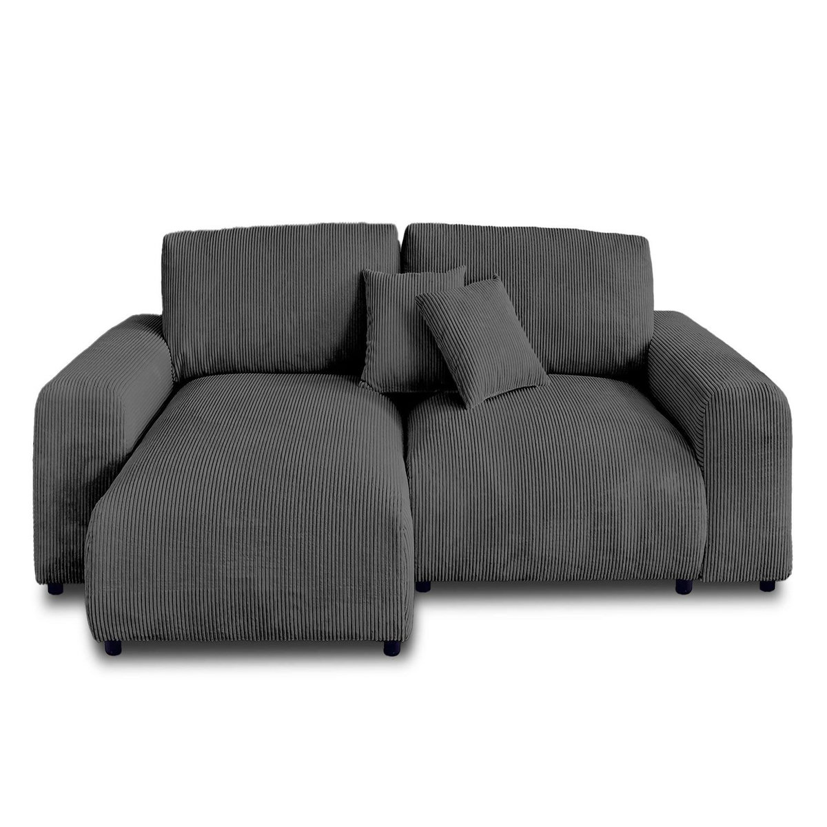 LISA DESIGN Garance - canapé d'angle réversible - 4 places - en velours côtelé